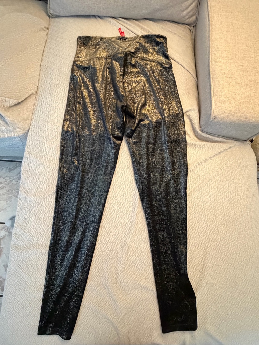 SPANX Metallic gold High-Rise Leggings - Picture 6 of 6
